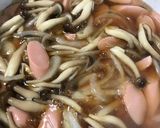 ソーセージとしめじの卵丼作り方3写真
