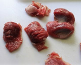 砂肝とアボカドのこぶおろしスタミナ炒め作り方1写真