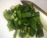 超簡単！時短料理！オクラの梅おかか和え作り方1写真