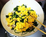 青菜と豚肉とたまごの三色炒め★作り方10写真