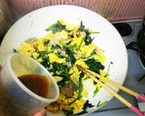 青菜と豚肉とたまごの三色炒め★作り方11写真