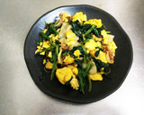 青菜と豚肉とたまごの三色炒め★作り方12写真