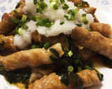 豆苗豚バラ巻き トロミポン酢炒め作り方9写真