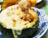 バター不要☆かぼちゃの丸ごとグラタン作り方8写真