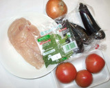 ナスと蒸し鶏のサラダ♪簡単トマト大葉と作り方1写真
