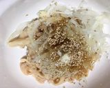 ビールがすすむおつまみ☆ピリ辛鶏皮サラダ作り方3写真