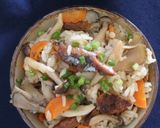 さんま蒲焼缶で炊き込みご飯。作り方6写真