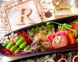 色素麺デコ★玄米海苔弁★ささみカツ甘だれ作り方5写真