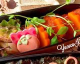 色素麺デコ★玄米海苔弁★ささみカツ甘だれ作り方6写真