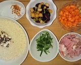 あたた生だしでお豆とべーコンのピラフ作り方2写真