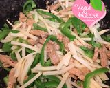 グルテンフリー＆ヴィーガン青椒肉絲麺作り方6写真