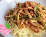 グルテンフリー＆ヴィーガン青椒肉絲麺作り方10写真
