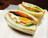 簡単✩具沢山サンドイッチ(おにぎらずも)作り方18写真