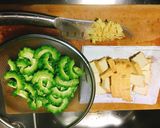 ゴーヤーと厚揚げの甘酒味噌チャンプル作り方1写真