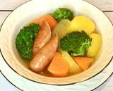 ごろごろ野菜とウインナーのサフランポトフ作り方7写真