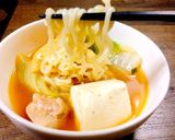 辛ラーメン de 巾着鍋作り方7写真