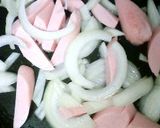 おさかなソーセージのチーズオムパスタ作り方2写真