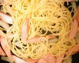 おさかなソーセージのチーズオムパスタ作り方3写真