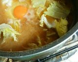 レタスと半熟玉子のお味噌汁作り方3写真