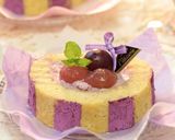 赤葡萄のロールケーキ《ストライプ・デコ》作り方43写真