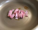 ベーコンとかぶの葉の炒め物作り方3写真