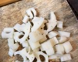 炙り帆立、アボカド、レンコンの前菜作り方1写真