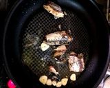 カボスとオイルサーディンと水菜のパスタ作り方2写真