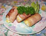 お弁当おかず★ちくわたまごのベーコン巻き作り方4写真