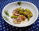 簡単★味付けあっさり　しし唐豚丼作り方10写真