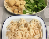 れんこんと厚揚げと青梗菜のきんぴら作り方1写真