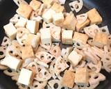 れんこんと厚揚げと青梗菜のきんぴら作り方3写真