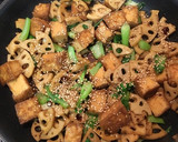 れんこんと厚揚げと青梗菜のきんぴら作り方6写真