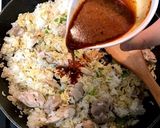 甘辛で食べやすい♡辛ラーメンdeそば飯作り方6写真