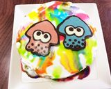 スプラトゥーン キャラ ケーキ作り方4写真