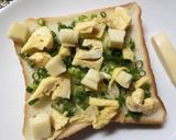 端っこグルメ❂卵焼き×葱の和トースト作り方5写真