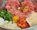 キムチーズinハンバーグ作り方1写真