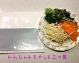 簡単レンチン!もやしとにんじんの添え野菜作り方1写真