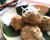 秋の味覚！梨こぶおろし♬ふんわり鶏つくね作り方11写真