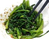 簡単一品！！我が家の定番　春菊のごま和え作り方2写真