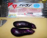 【おつまみ】茄子のベーコン巻き・揚げ焼き作り方1写真