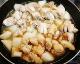作り置き☆鶏肉と大根&蓮根のバター醤油煮作り方4写真