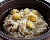 シリコンスチーマーで2合炊き！栗ごはん作り方4写真