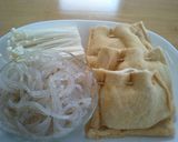 ペラペラ野菜ともち巾着の豆乳しゃぶしゃぶ作り方1写真