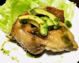 ☆鶏もも肉のアボカドパクチーソースがけ☆作り方10写真