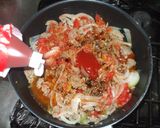 ミートソースパスタ♪簡単トマト缶作り方8写真