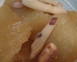 味噌風味大根とイカの煮物　(聖護院大根）作り方6写真