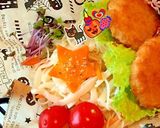 ビーフンと蒟蒻麺で低糖質★ミニトンカツ作り方1写真