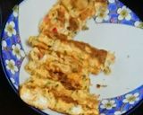 弁当定番・白だし・エビ・アオサ彩り卵焼き作り方3写真