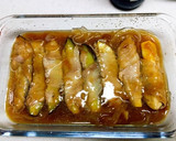 レンチン簡単！なすの豚肉巻き南蛮だれ風〜作り方4写真