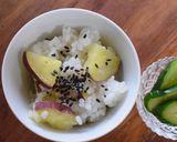 発酵食品＊藻塩麹のさつまいもご飯作り方2写真